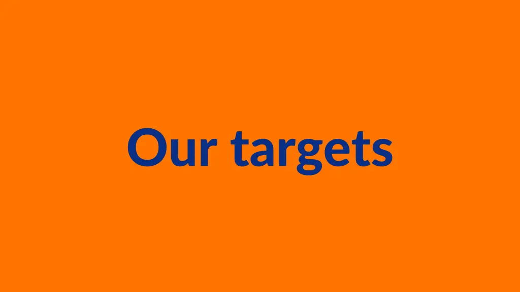 our targets