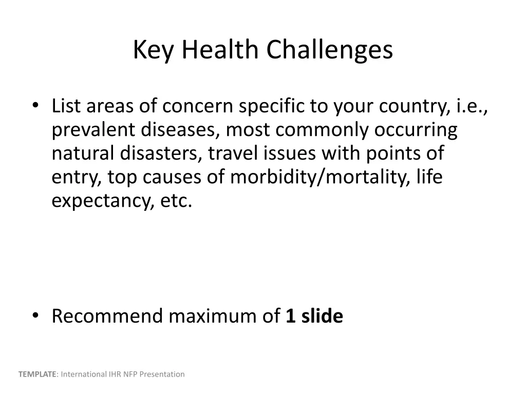 key health challenges