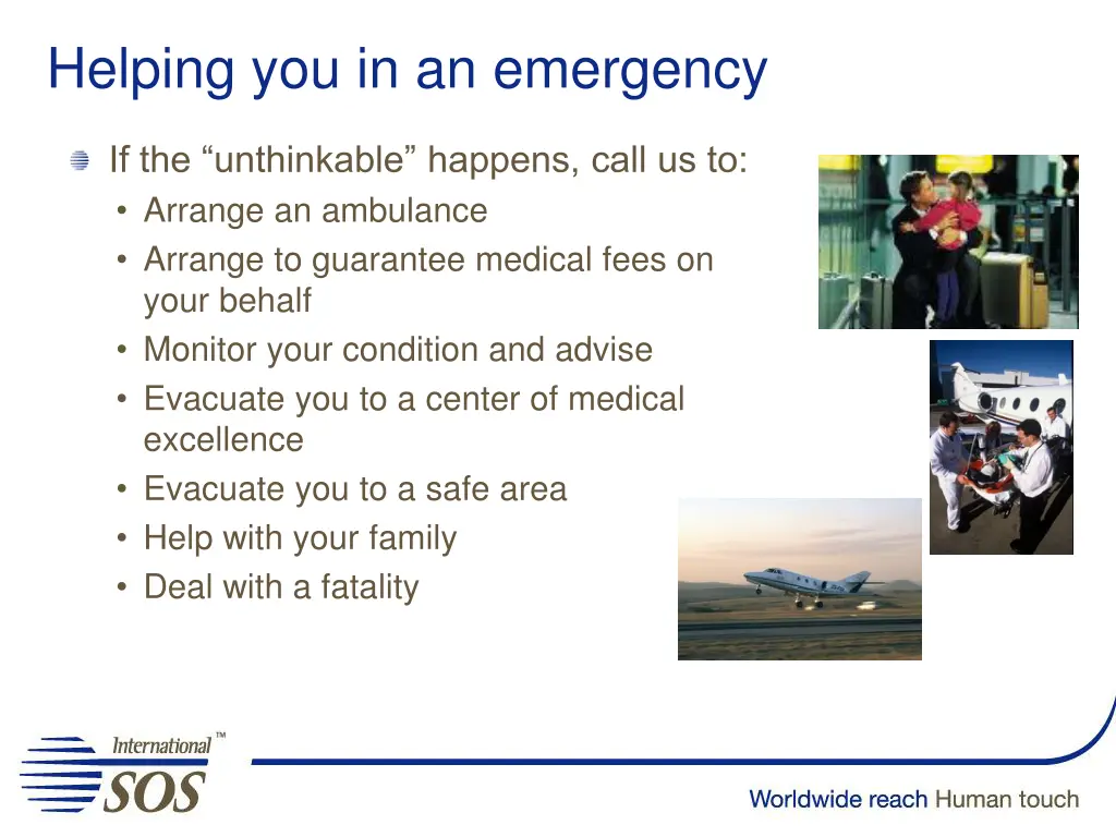 helping you in an emergency