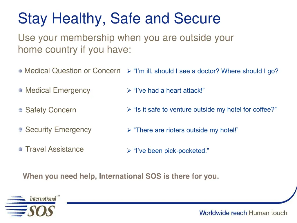 stay healthy safe and secure use your membership