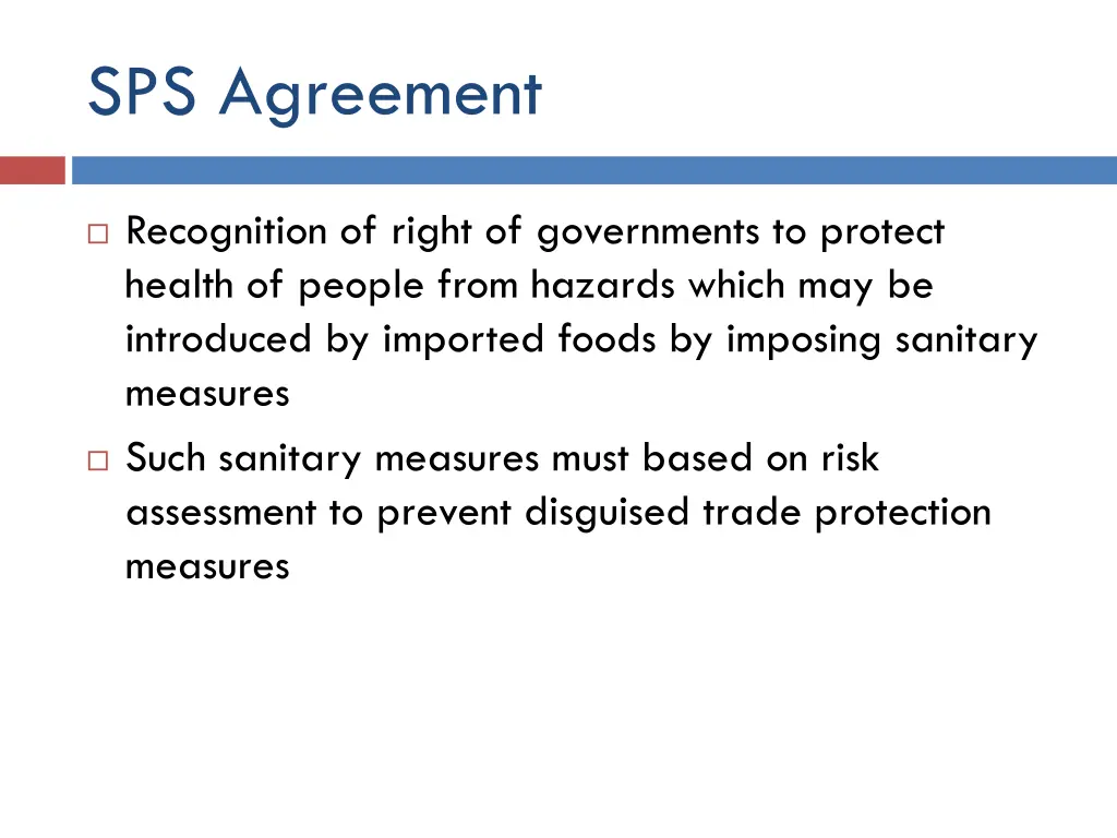 sps agreement