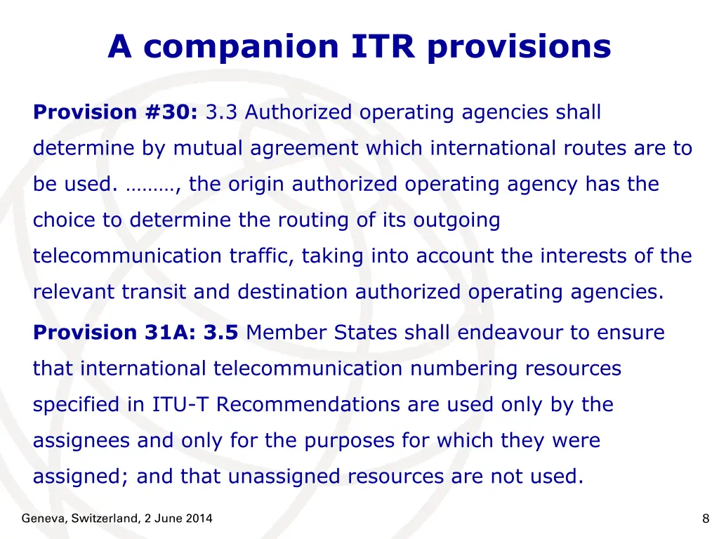 a companion itr provisions