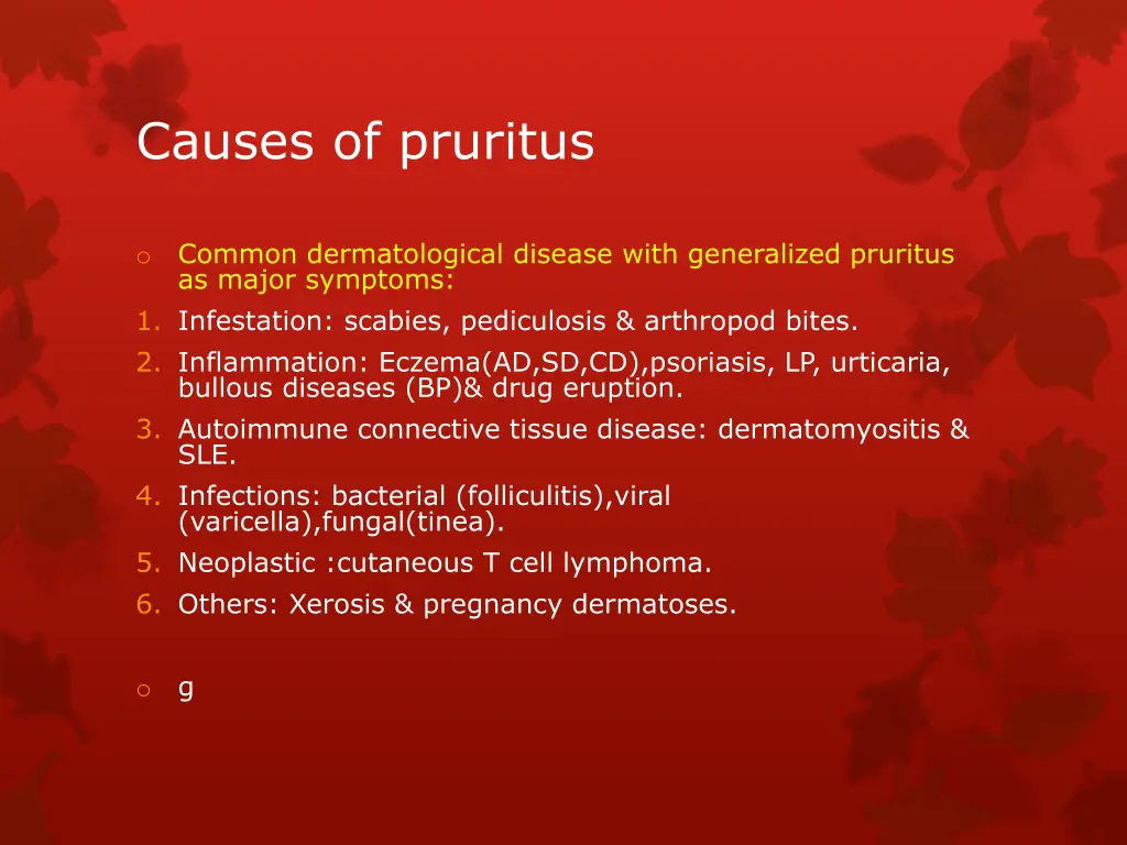 causes of pruritus