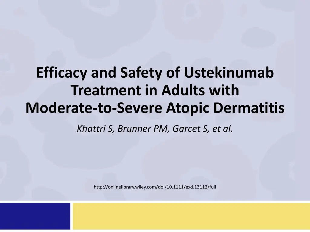 efficacy and safety of ustekinumab treatment