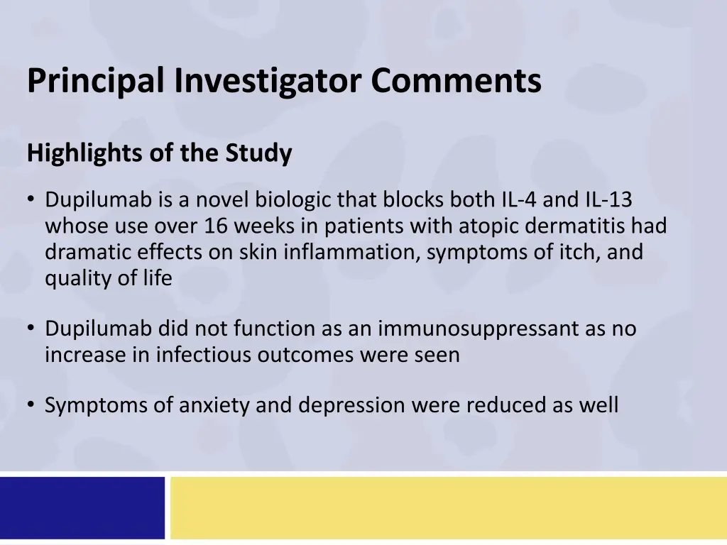 principal investigator comments 2