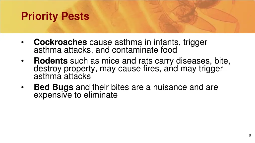 priority pests