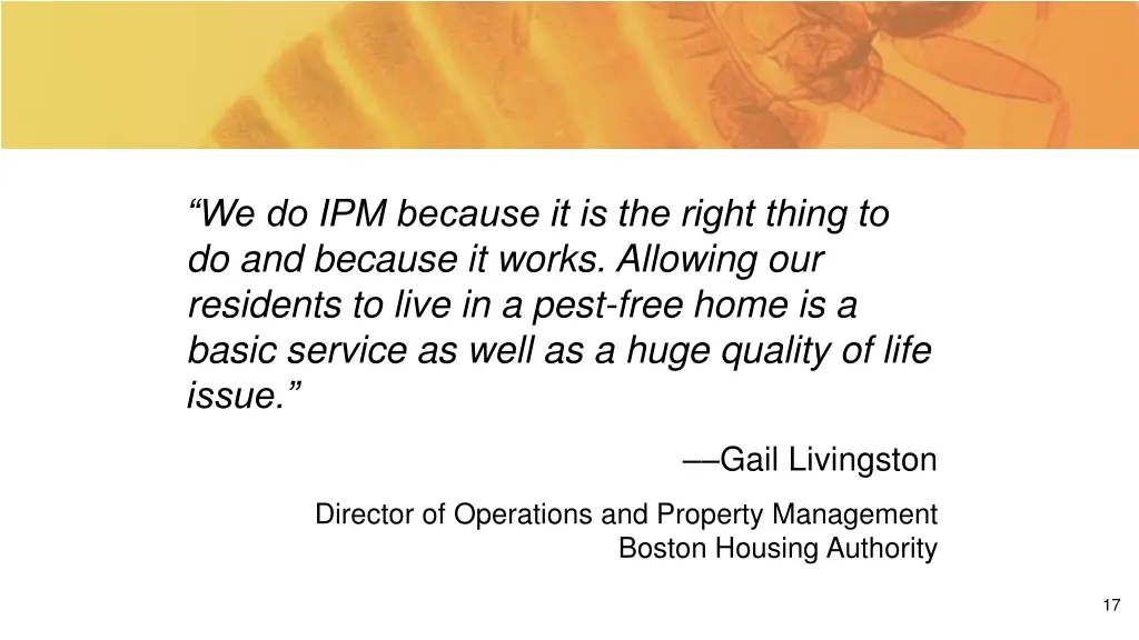 we do ipm because it is the right thing