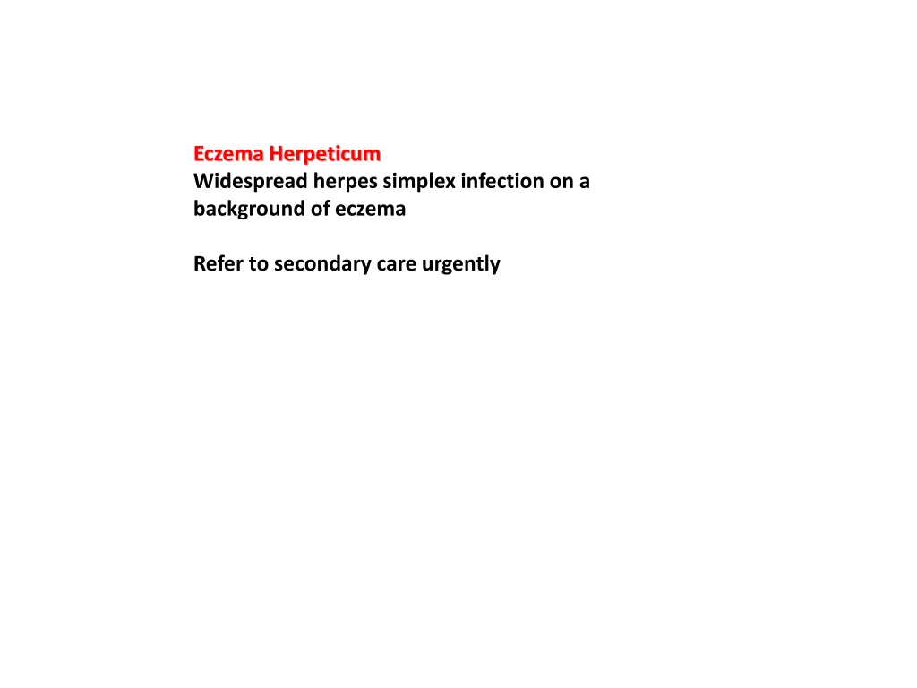 eczema herpeticum widespread herpes simplex