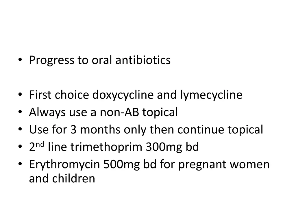 progress to oral antibiotics