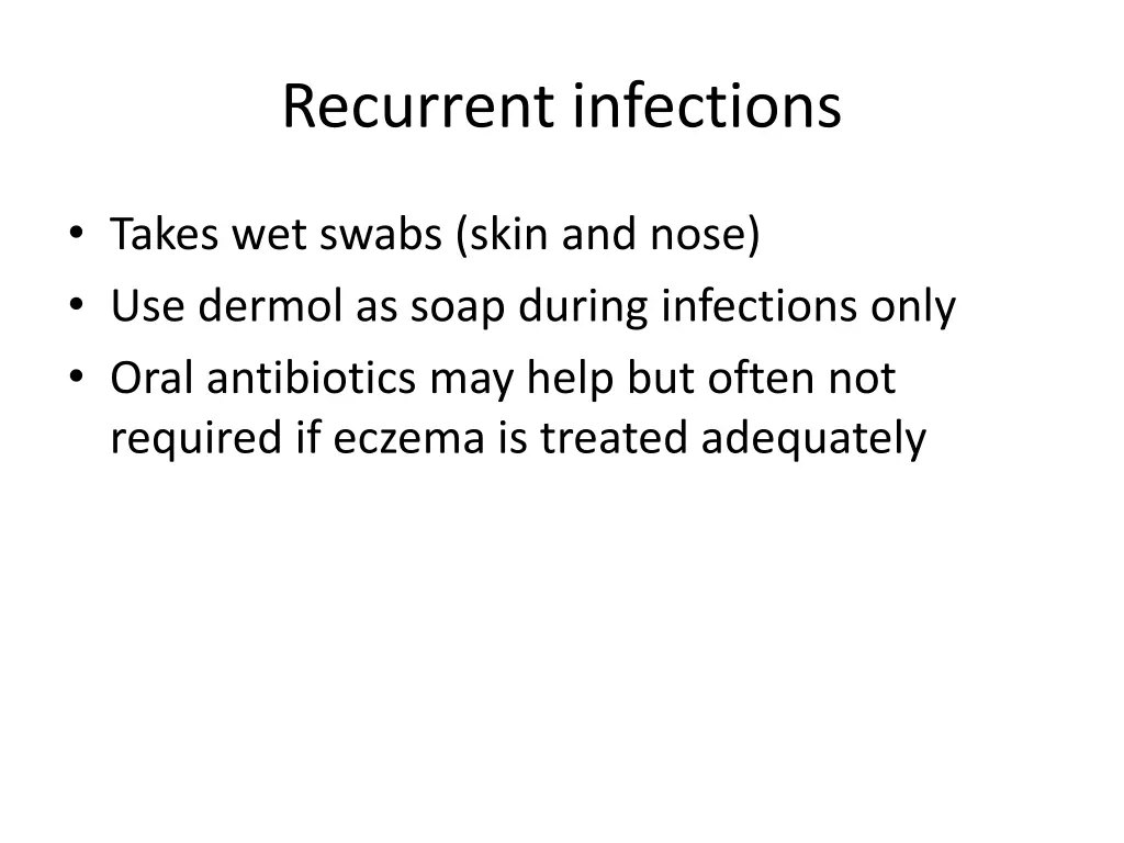 recurrent infections