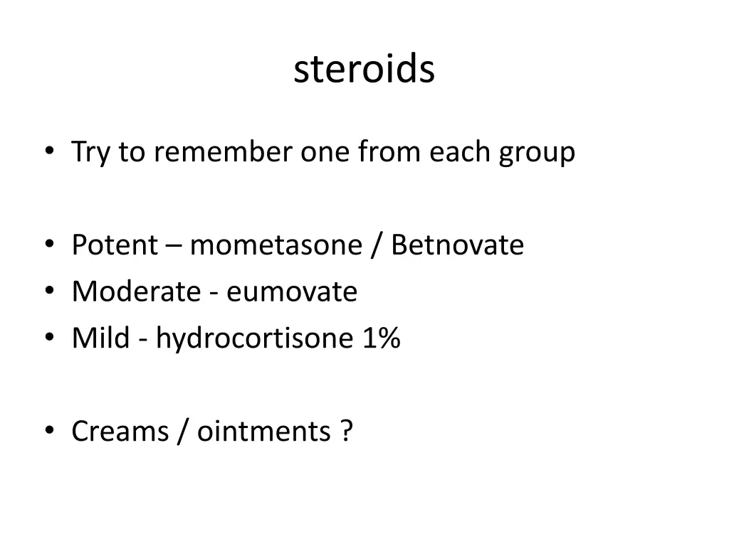 steroids