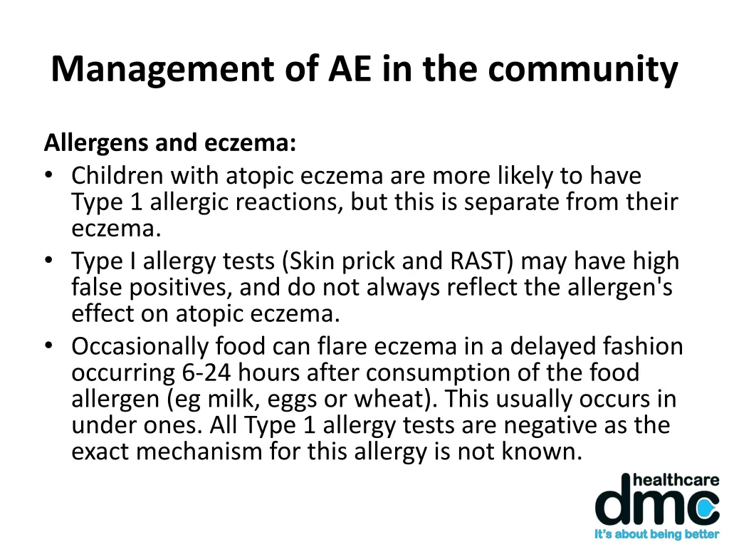 management of ae in the community 9