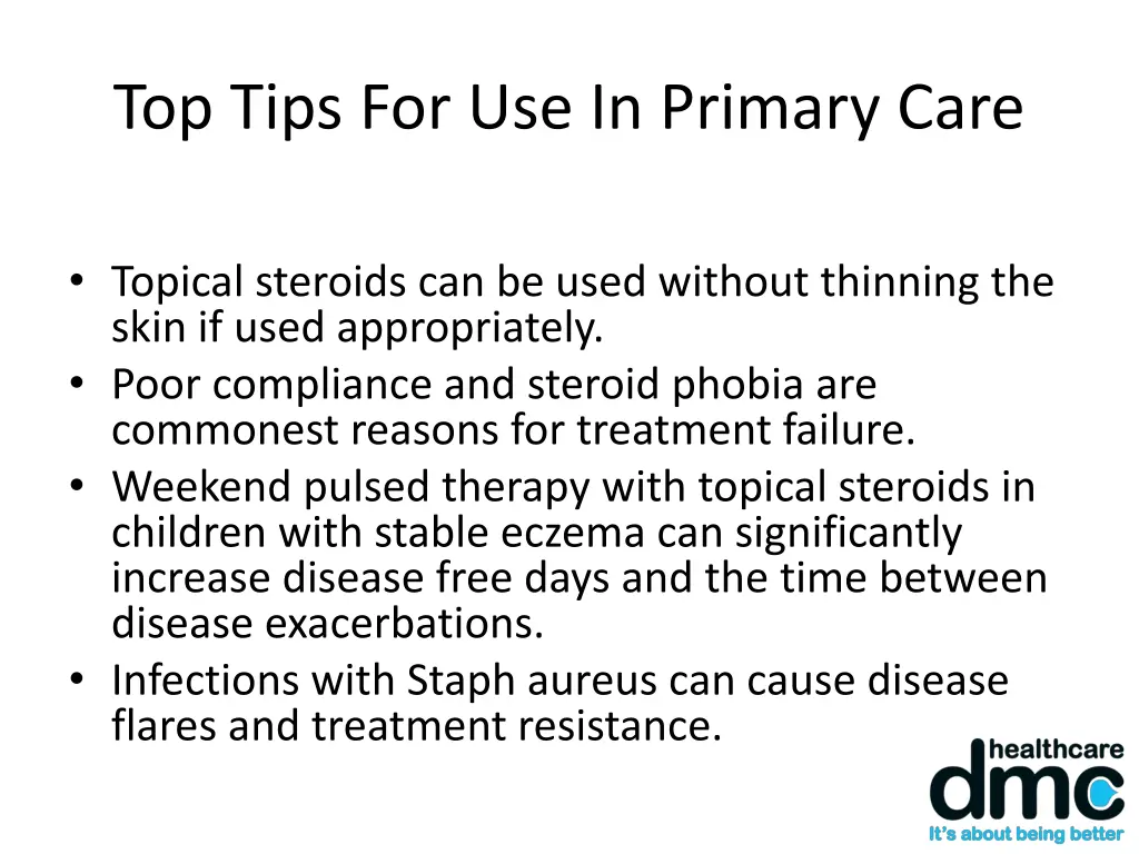 top tips for use in primary care 1