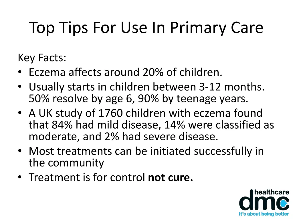 top tips for use in primary care