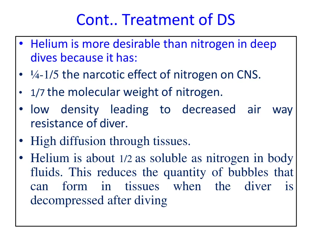 cont treatment of ds