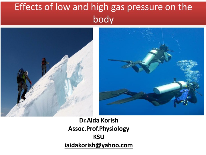 effects of low and high gas pressure on the body