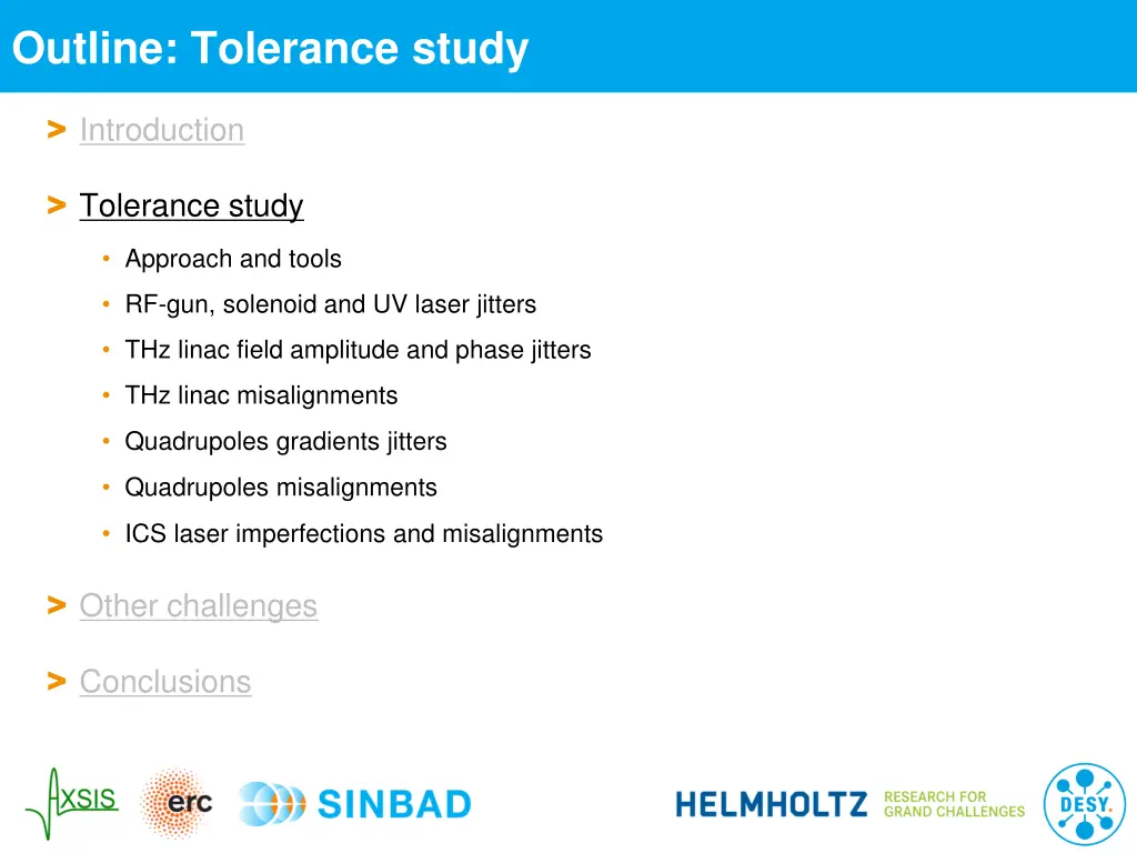 outline tolerance study