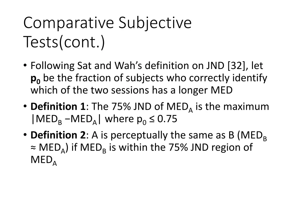 comparative subjective tests cont 1