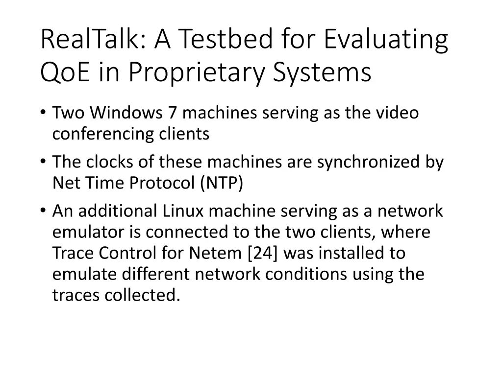 realtalk a testbed for evaluating