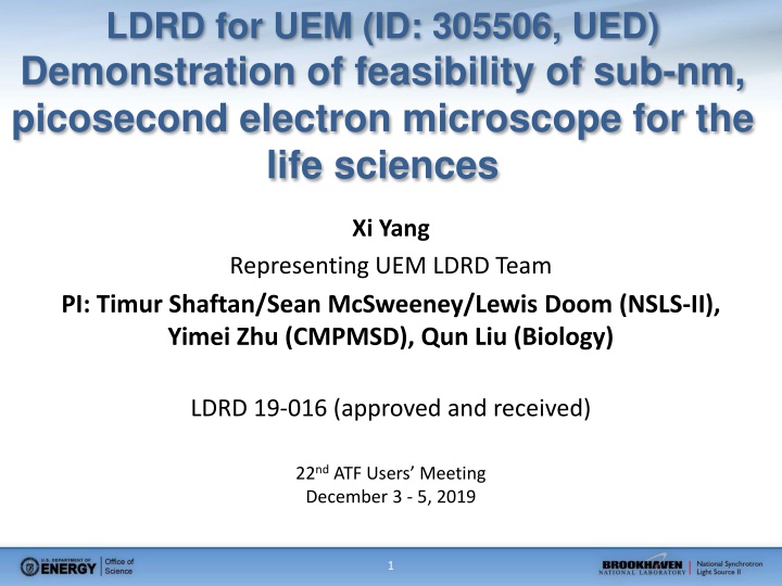 ldrd for uem id 305506 ued demonstration