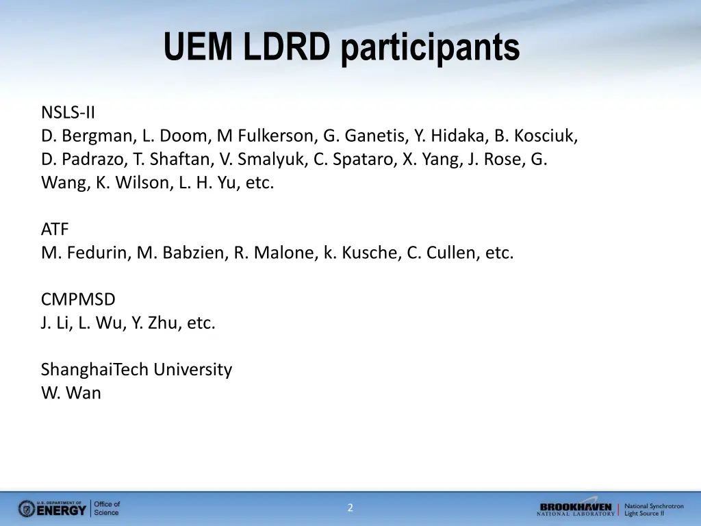 uem ldrd participants