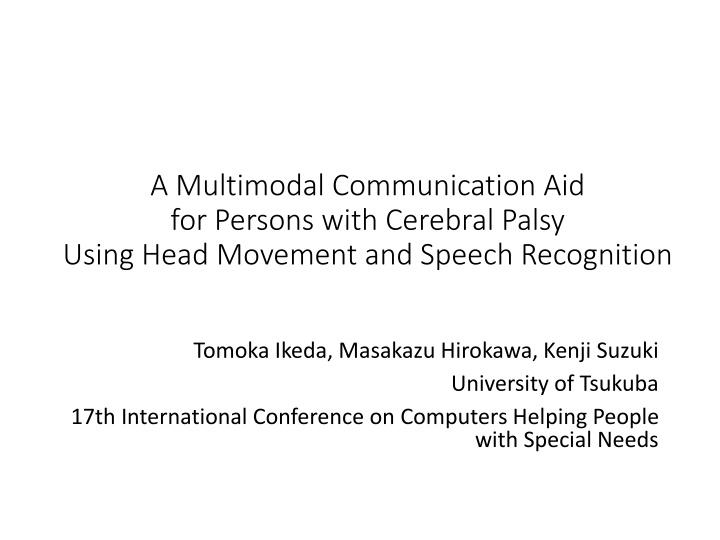 a multimodal communication aid for persons with