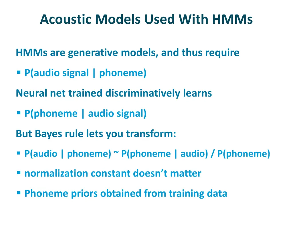 acoustic models used with hmms