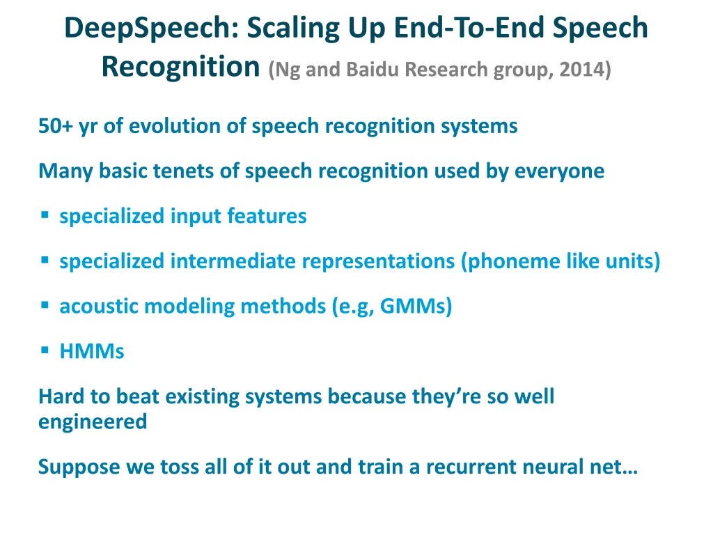 deepspeech scaling up end to end speech