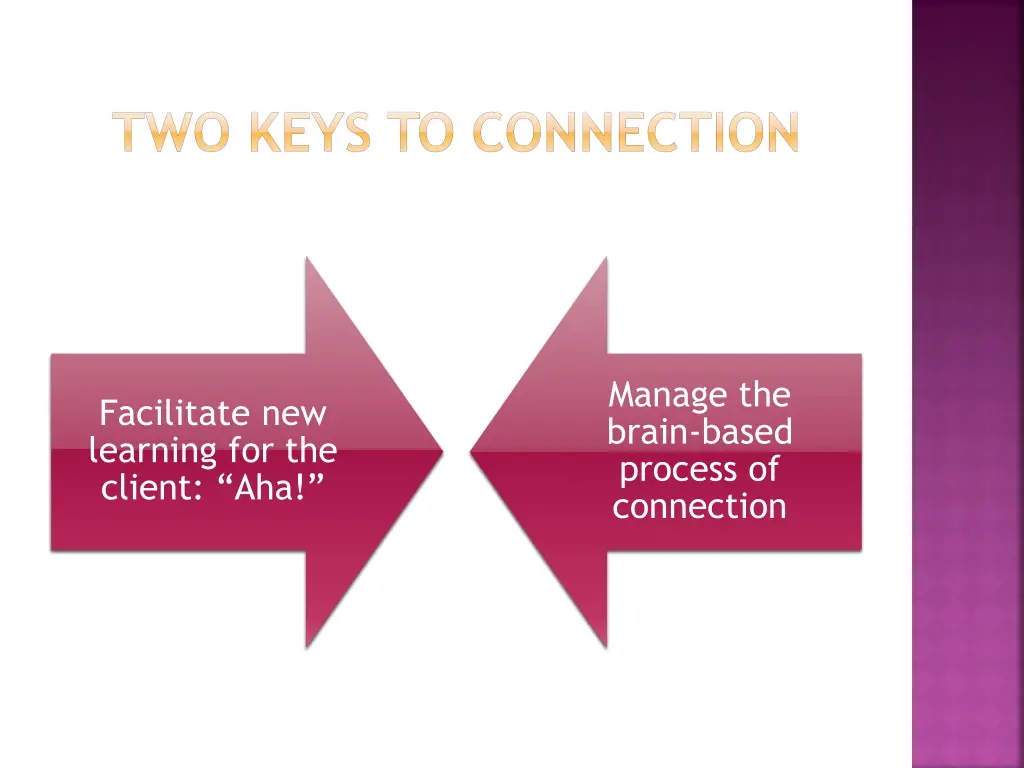 two keys to connection