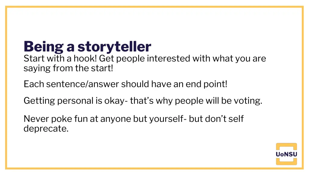 being a storyteller start with a hook get people