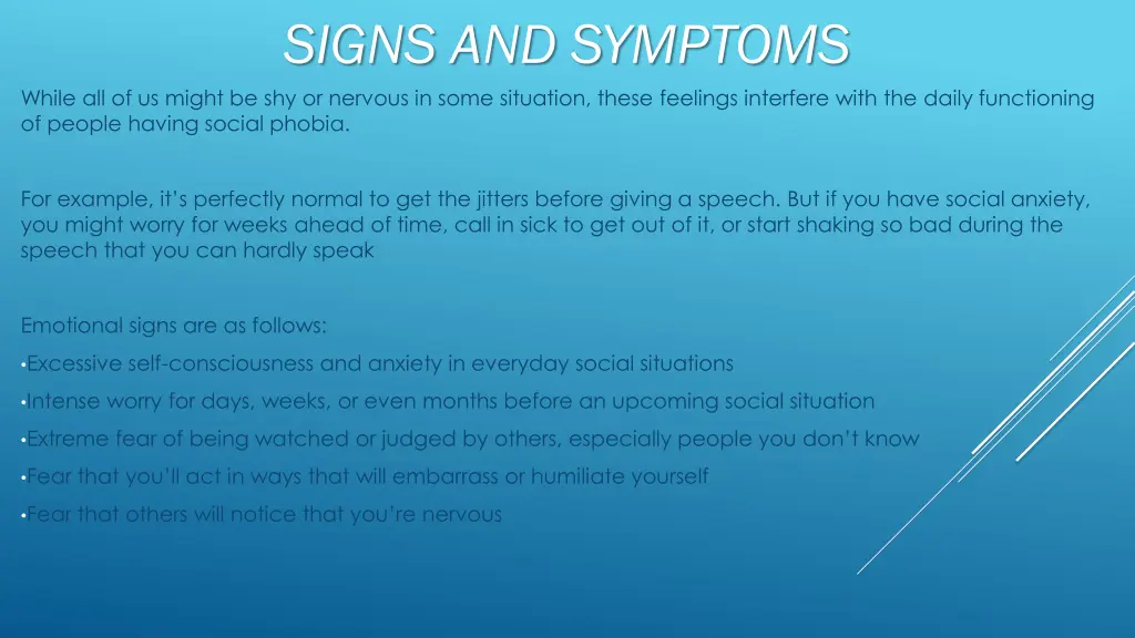 signs and symptoms while all of us might