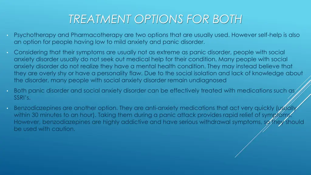 treatment options for both