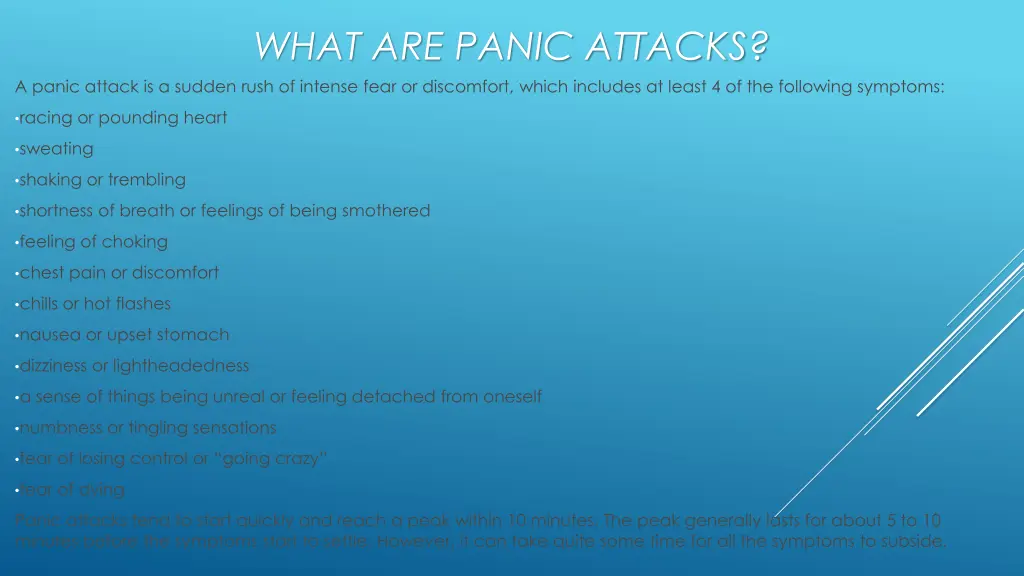 what are panic attacks a panic attack is a sudden