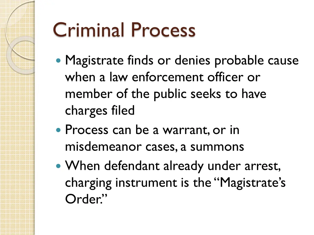 criminal process