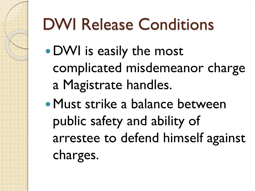 dwi release conditions