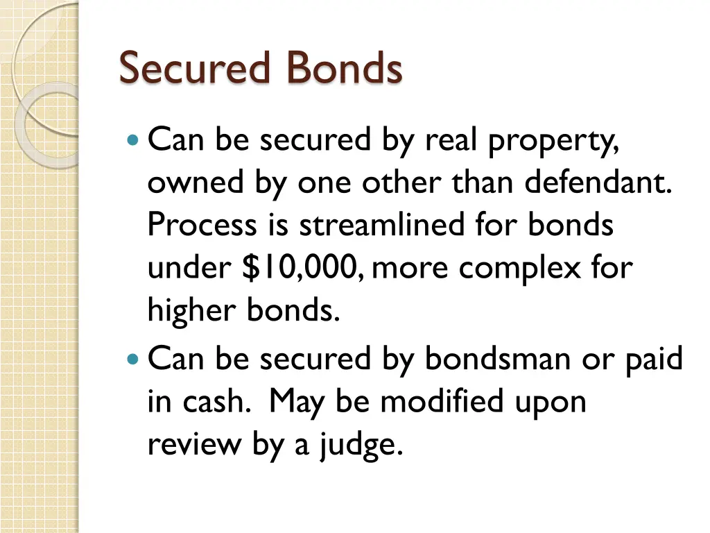 secured bonds