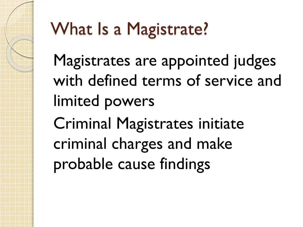 what is a magistrate