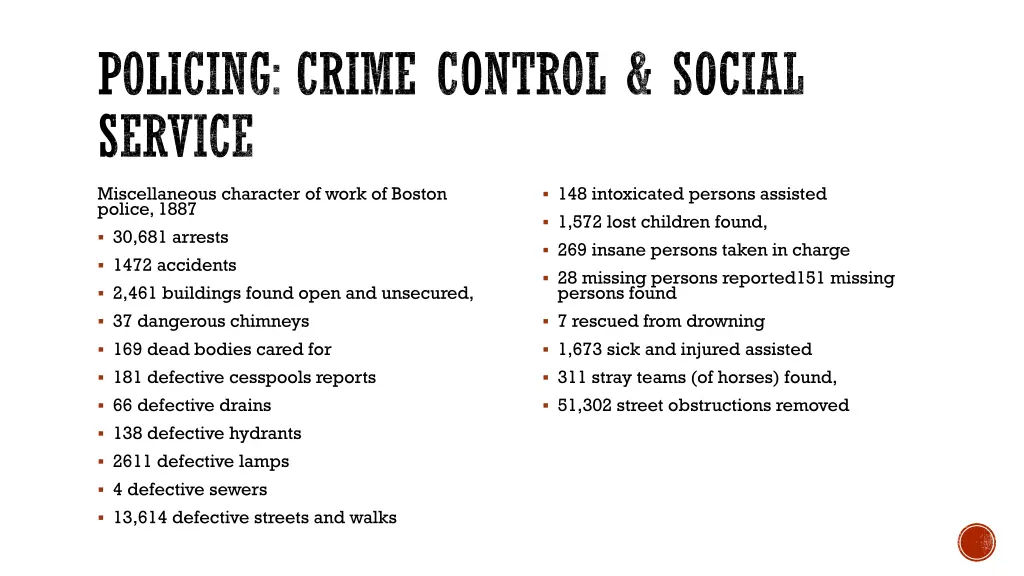 policing crime control social service