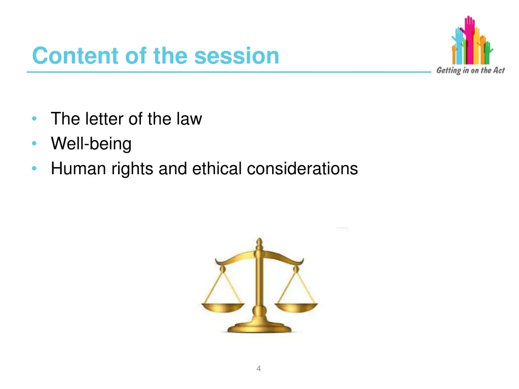 content of the session
