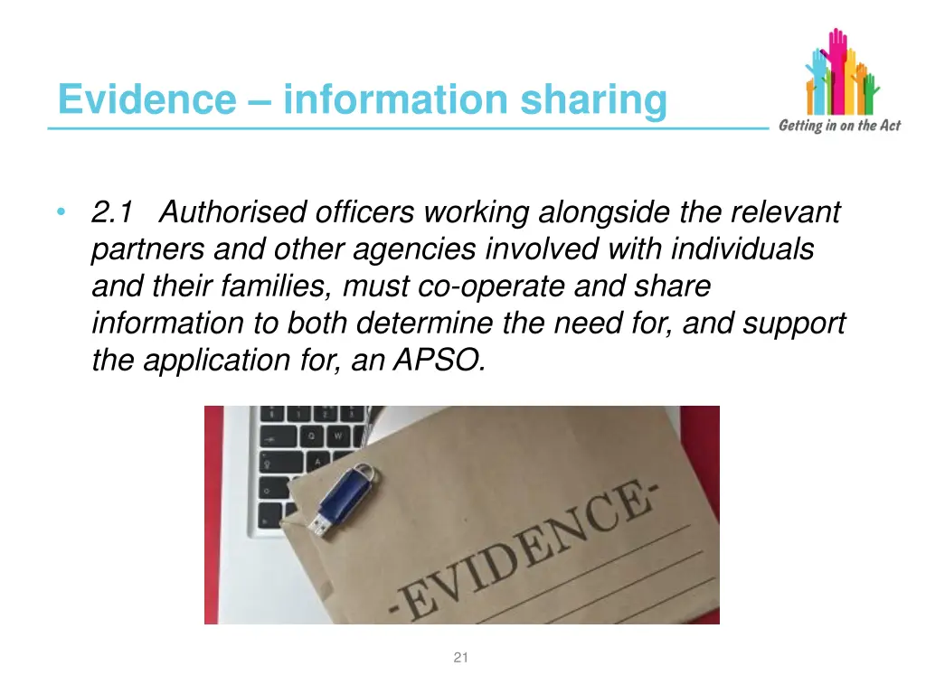 evidence information sharing