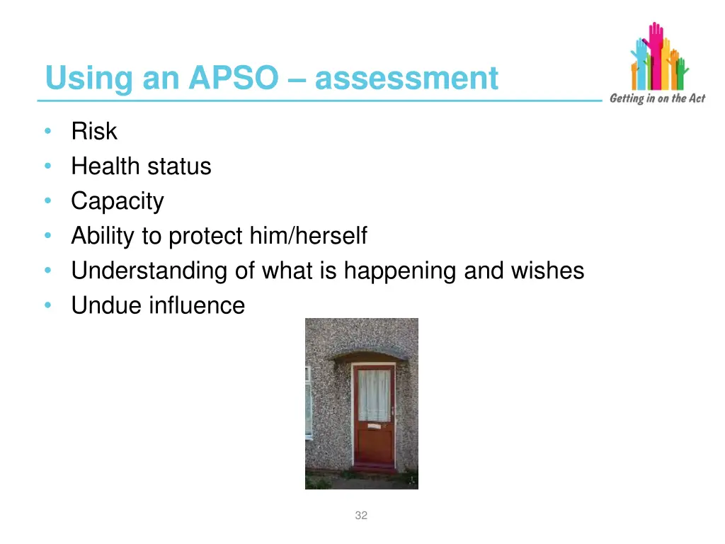 using an apso assessment