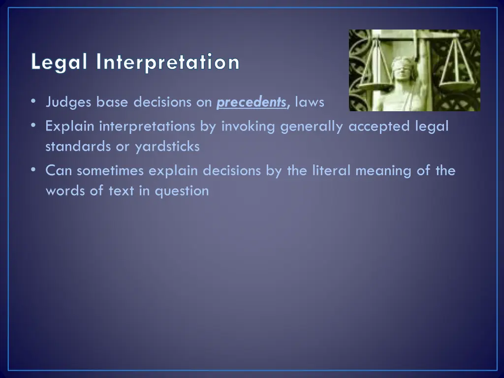 legal interpretation