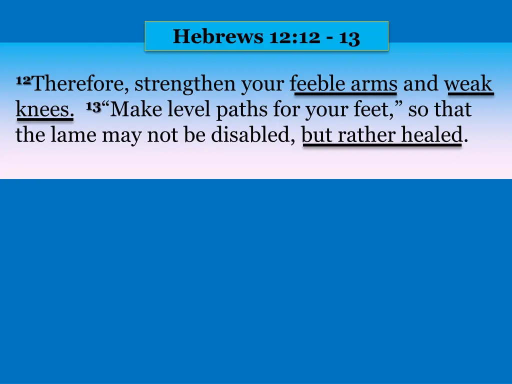 hebrews 12 12 13