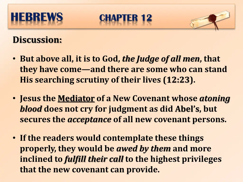 hebrews chapter 12 25