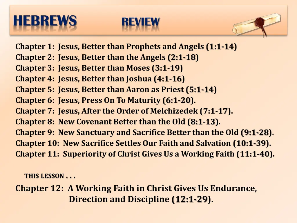 hebrews review