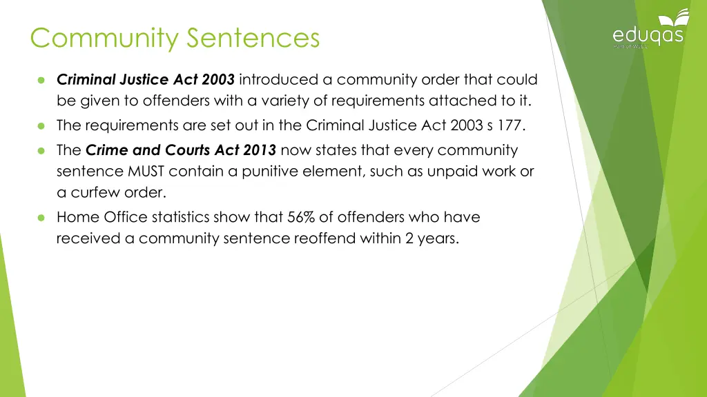 community sentences