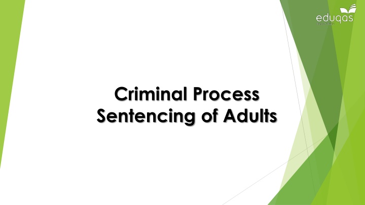 criminal process sentencing of adults