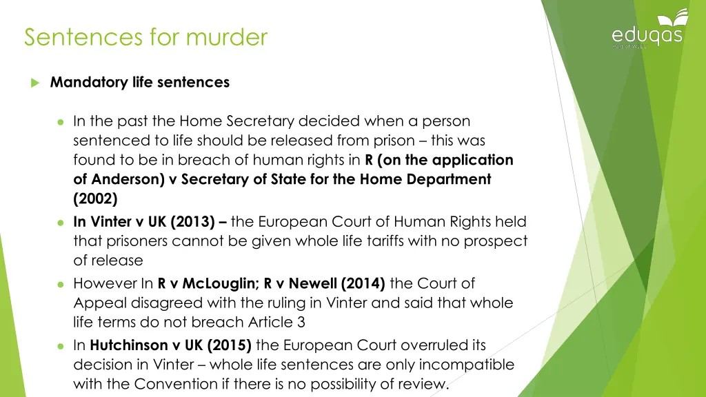 sentences for murder