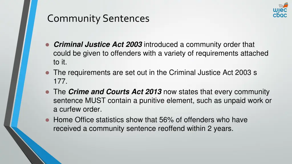 community sentences