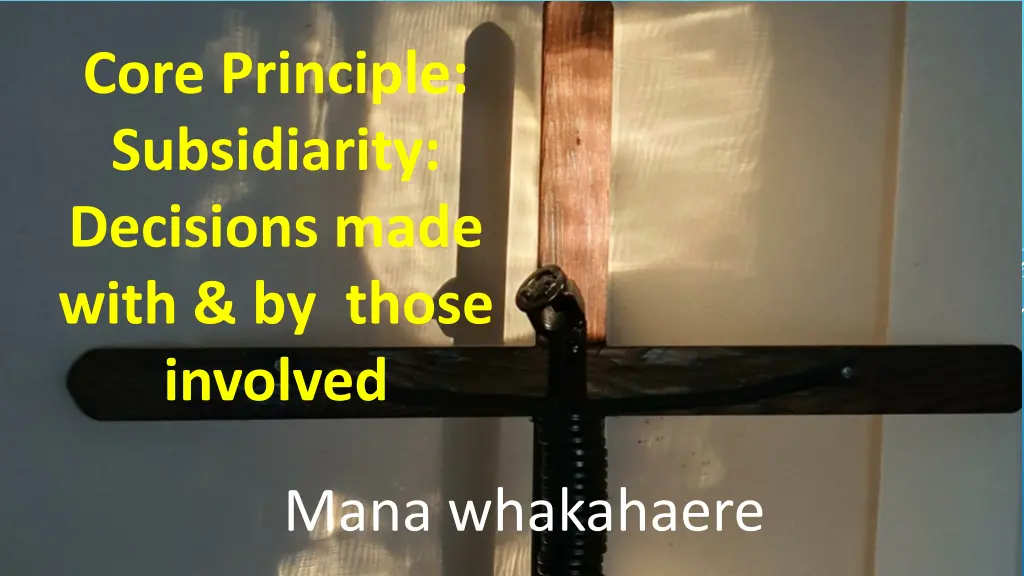 core principle subsidiarity decisions made with